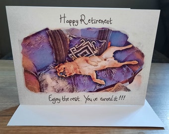 Fox Red Labrador Retirement Card