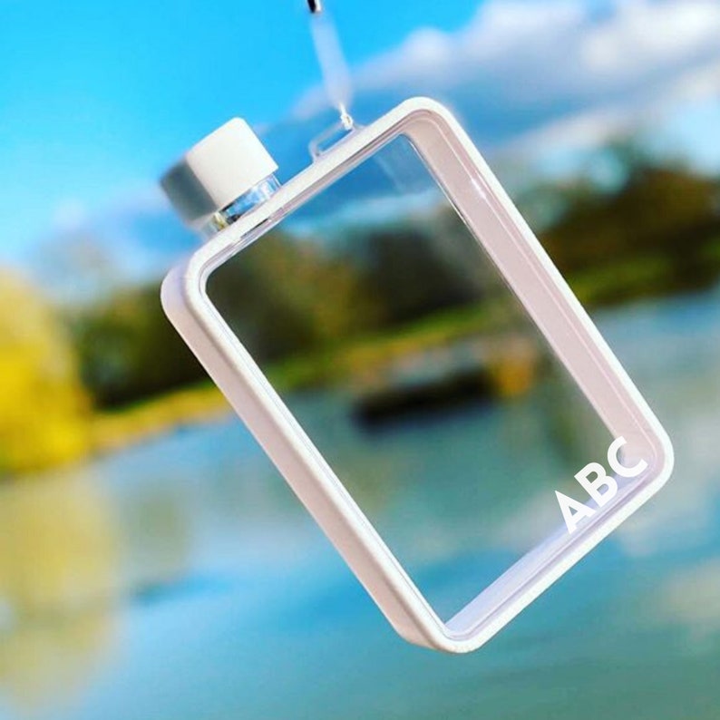 BPA Free Personalised Flat Water Bottle Etsy