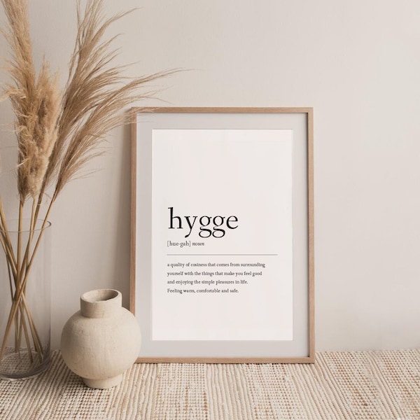 Hygge Definition Print, Hallway Print, Living Room Prints, Neutral Bedroom Print, Family Print, Home Print, Lounge Prints, Wall Art
