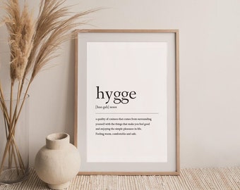 Hygge Definition Print, Hallway Print, Living Room Prints, Neutral Bedroom Print, Family Print, Home Print, Lounge Prints, Wall Art