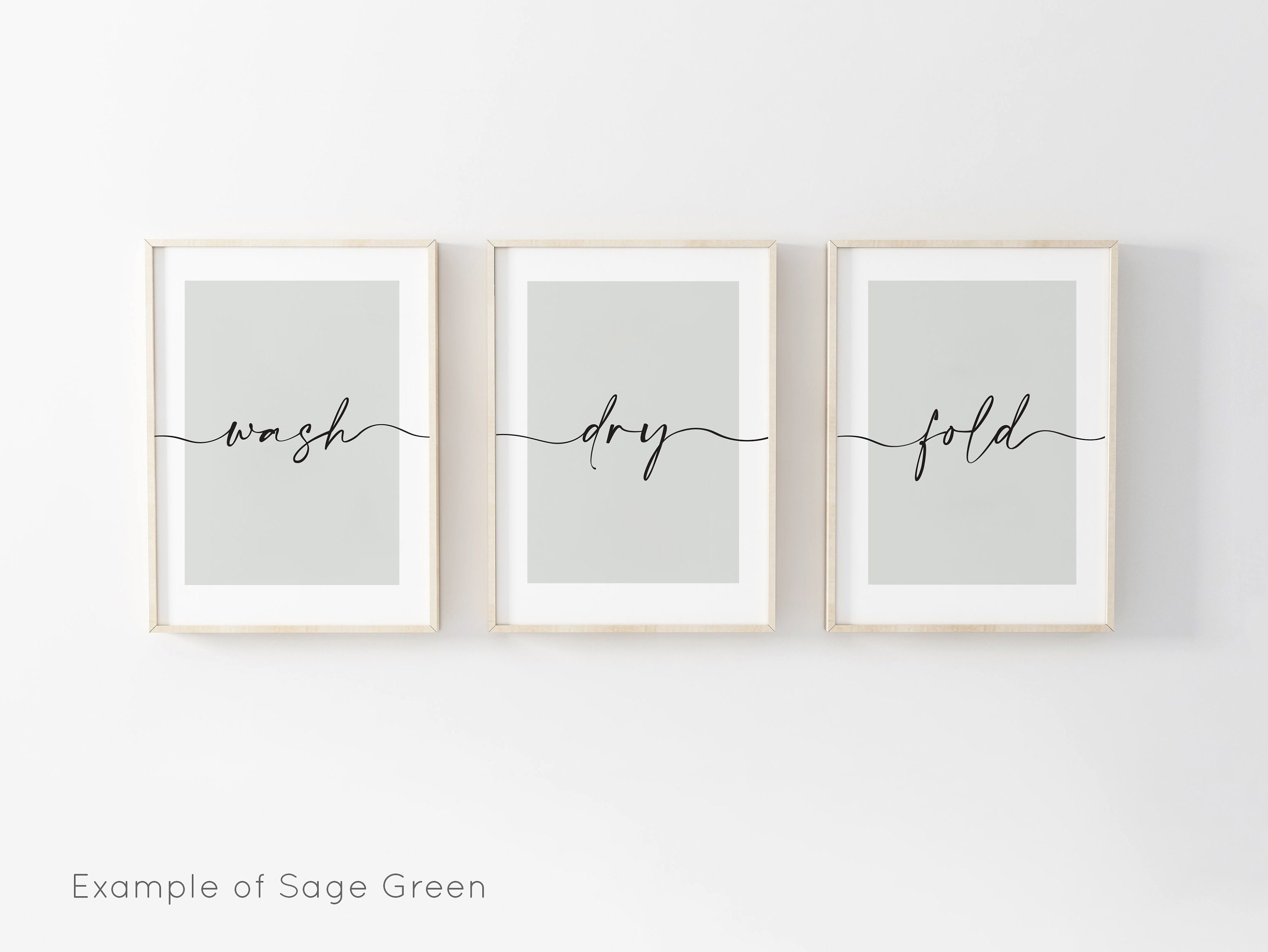 Laundry Room Prints, Wash Dry Fold, Set of 3, Kitchen Wall Art, Utility ...