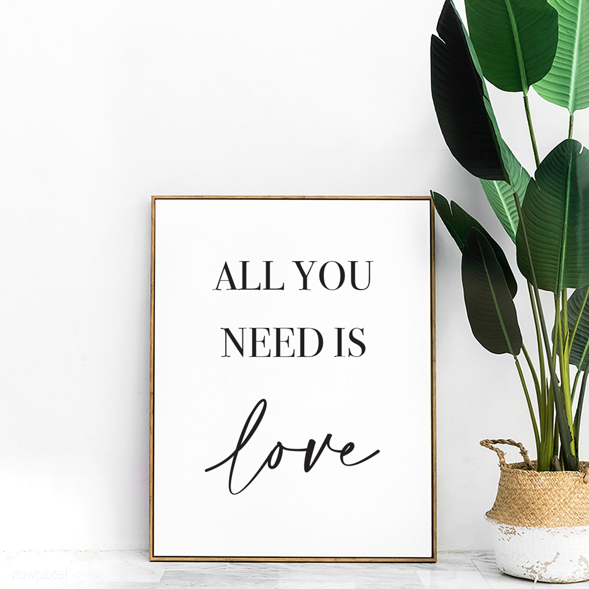 All You Need is Love Wall Art Bedroom Print Home Prints Etsy