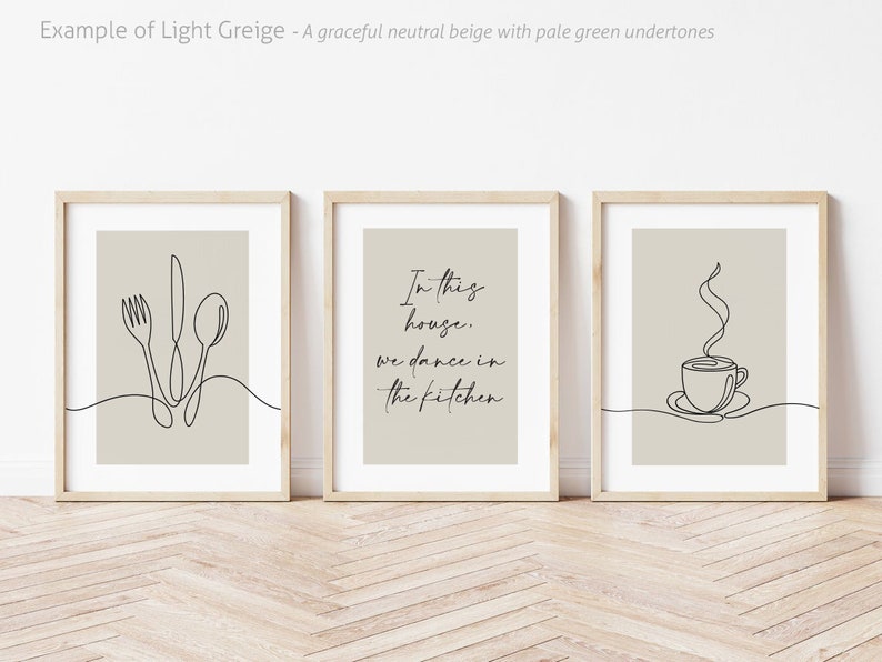 beige kitchen prints, dining room prints, set of 3,... Beige Kitchen Prints, Dining Room Prints, Set of 3, Kitchen Wall Art ...