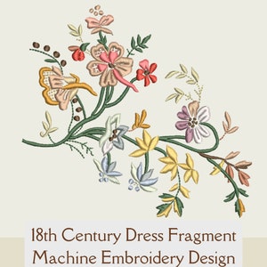 18th Century Stickdatei - Kleid Fragement - Historisches Nähen