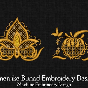 Bunad Embroidery Design - Folk Costume From Norway and Scandinavia -  18th century - For machine embroidery - Set of 2