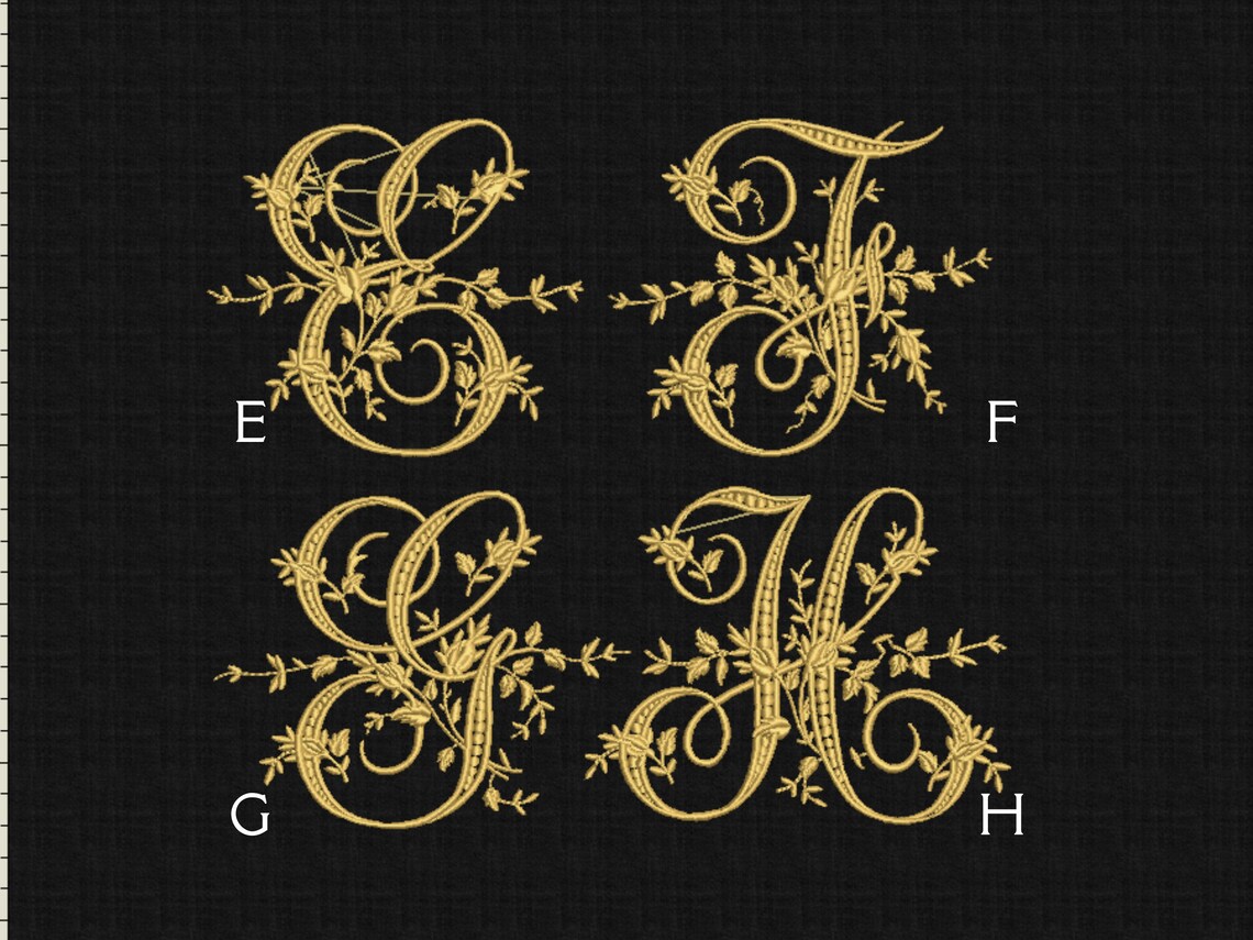 Edrian Lettering Edwardian Embroidery Letters. Complete Alphabet. Historical - Etsy