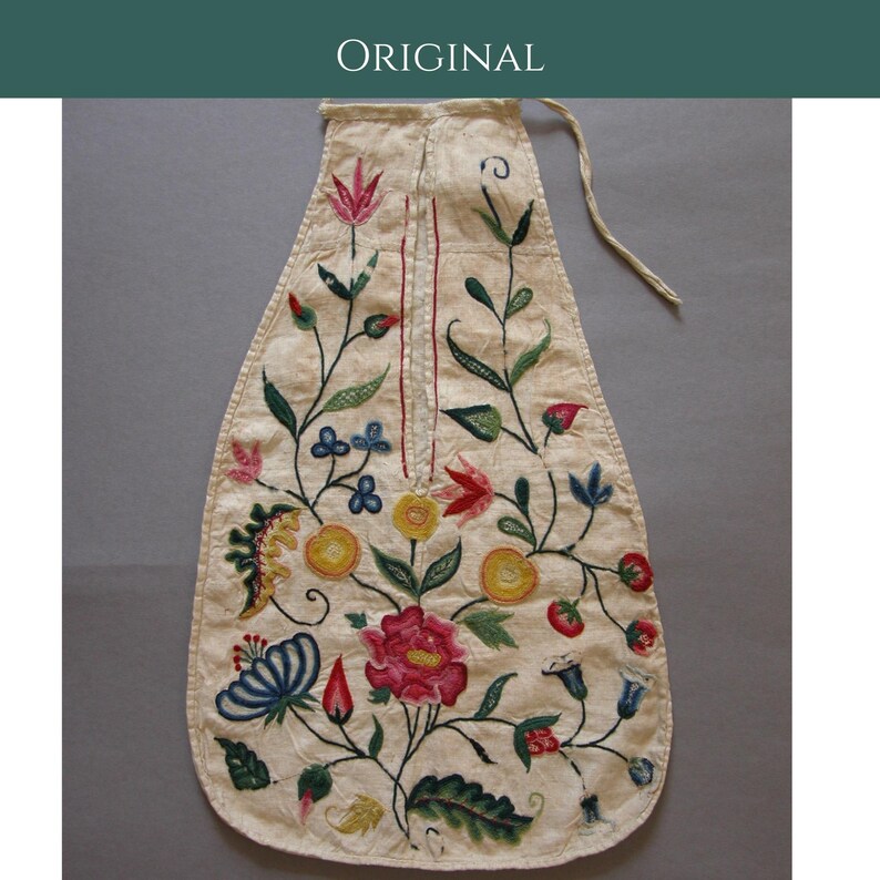 18th Century Pockets for Machine Embroidery. Historical Accessories for Reenacting and LARP image 7