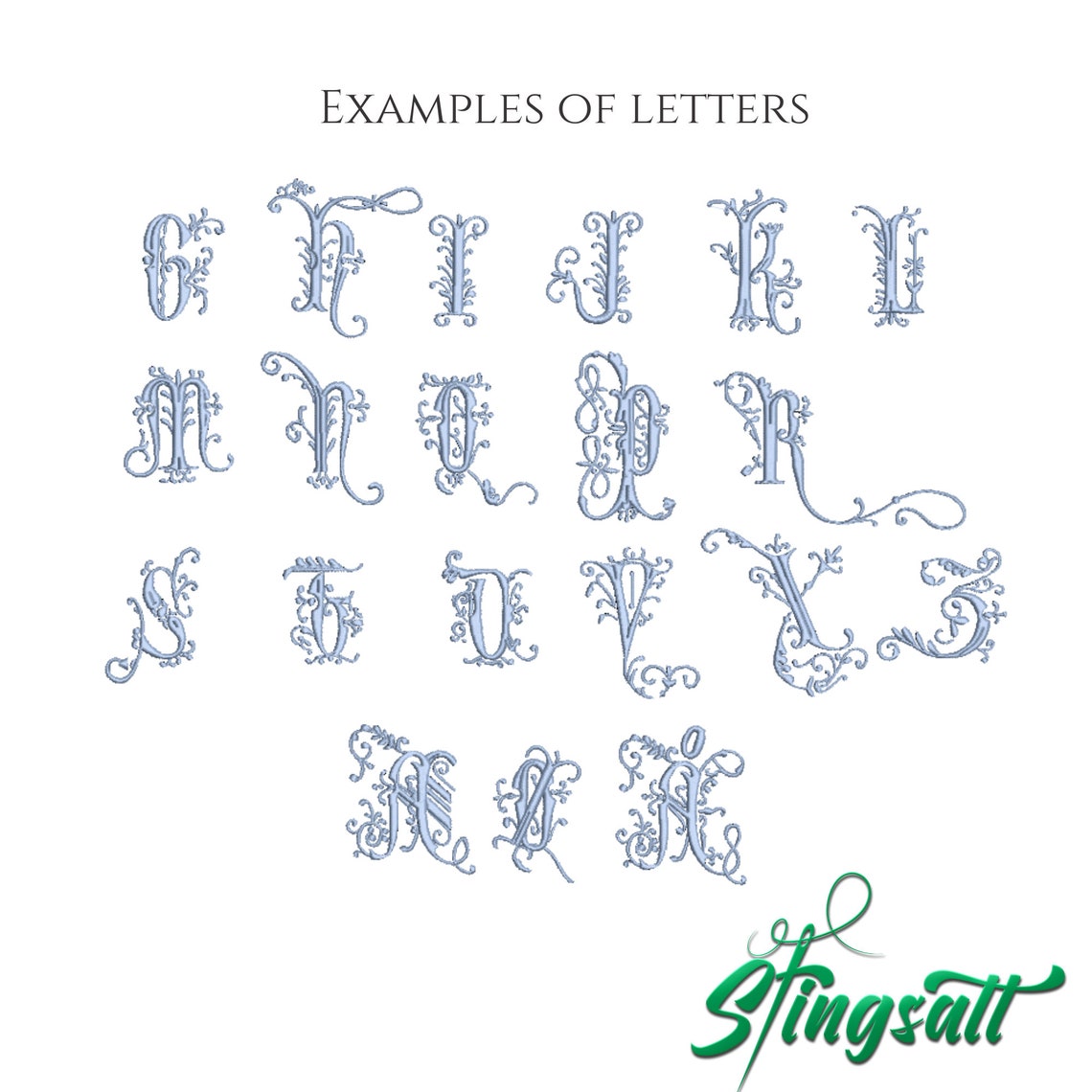 Edwardian Embroidery Font. Historical Machine Embroidery for - Etsy