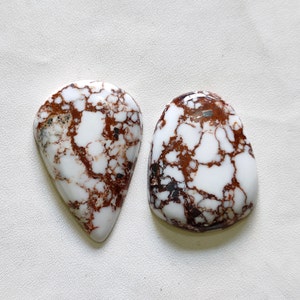2Pcs Big Size Mix Shape Natural Wild Horse Cabochon Lot Attractive Wild Horse Magnesite Gemstone Wild Horse Stone For Jewelry Making M5