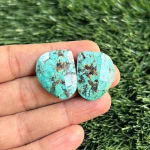 60.00Cts Top Quality Natural Copper Shine Handicraft Gemstone Arizona Turquoise For Making Jewelry Ring Size Round Shape Loose Turquoise T12