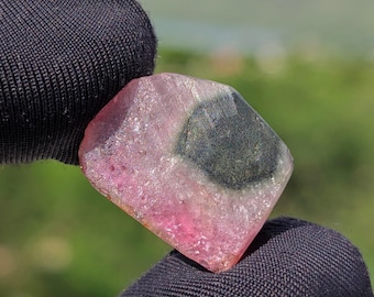 16x13x6MM Big Size 10Cts Natural Tourmaline Slice Rough Bio Tourmaline Rough For Making Jewellery
