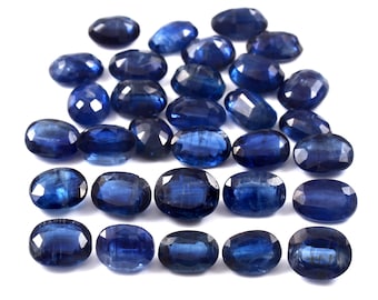 06 Pcs From Lot Cut Faceted Kyanite Gemstone Lot Top Quality Kyanite Stone Clean Beautiful Colour Same Size & Shape Kyanite Gemstone Cut K7