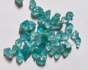 Natural Transparent Sky Blue Apatite Raw From Same Lot Top Clean Dark Colour Clean Apatite Rough Earth Mined Loose Rough For Jewelry A1