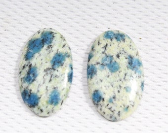 Smooth Polished 2Pcs Natural K2 Jasper Lot Same Design Oval  Stones For Jewelry Cabochon Top Quality k2 Jasper Gemstone Hand Polish K2 K16