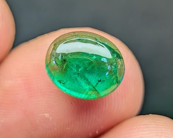 100% Natural Rare Green Apatite Cabochon 3Cts Transparent Apatite For Making Jewelry Top Grade Apatite Gemstone