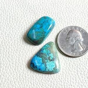 32 Cts Natural&Smooth Beautiful Chrysocolla Azurite Cabochon Gemstone Mix Size Mix Shape Azurite Chrysocolla Gemstone For Making Jewelry C16