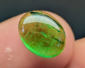 100% Natural Rare Green Apatite Cabochon Smooth Transparent Apatite For Making Jewelry Top Grade Apatite Gemstone