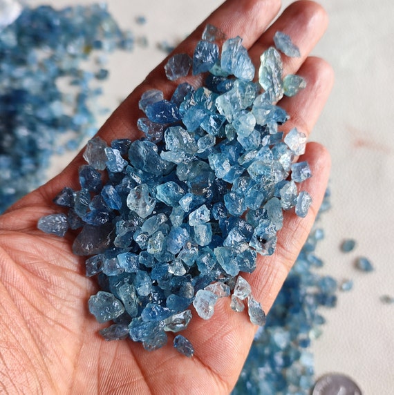 Pierre Naturelle Taillée Aigue-Marine Bleue Du Brésil 9.05 Ct - Forme émeraude, Qualité Excellente