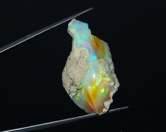 100% Natural 01Pcs 40Cts Multi Fire Raw Ethiopian Opal Rough For Making Jewelry Loose Ethiopian Opal Earth Minded Rough Fresh Opal Raw O29