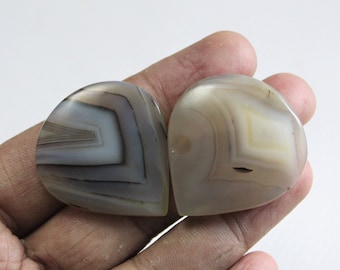 2Pcs Pear Shape AAA Quality Natural Montana Agate Cabochon Montana Agate Gemstone Smooth Agate Semi Precious Loose Stone For Jewelry M26