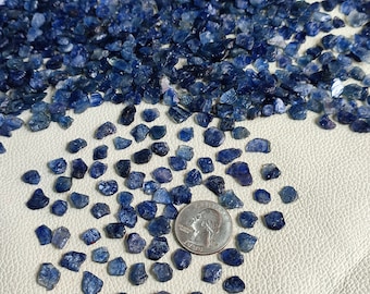 Natural Burmese Blue Sapphire Slices 20Cts From Lot 10To12Pcs Slices Blue Sapphire Royal Blue Sapphire Burma Origin Natural Shape Slice B1