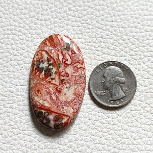 59Cts Natural Leopard Skin Jasper Cabochon Big Leopard Skin Jasper Cabochon Smooth Polished Leopard Skin Jasper Stone For Jewelry L14