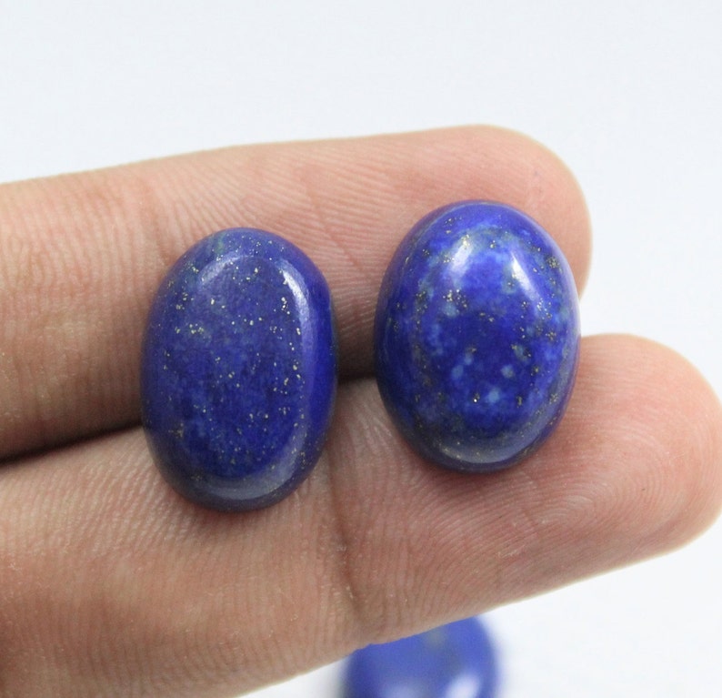 5Pcs 16X11MM Natural Top Quality Lapis Lazuli Same Size Lot Cabochon Lapis Lazuli Hammered Smooth Polished Cab Wholesale Lapis Lazuli L5