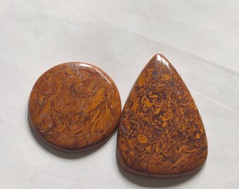 Natural 2Pcs Mix Size & Shape Top Quality Mariam Jasper Gemstone Mariam Jasper Lot Smooth Polished Mariam Jasper Cabochon Loose Gemstone A19
