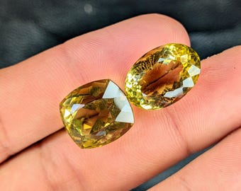 天然レモンクォーツ 八角形石 ルース ロット 45 個 7*9 MM 100 CT