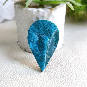 Top Quality Natural & Genuine Chrysocolla With Dendritic Malachite Druzy Gemstone Specimen For Jewelry C40