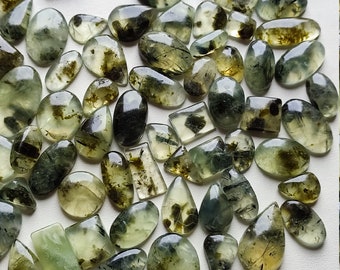 100Cts 5Pcs Prehnite Cabochon Lot Smooth Polished Prehnite Gemstone Lot Mix Size&Shape Prehnite Gemstone Lot Wholesale Prehnite Lot