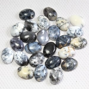 Top 5Pcs From Lot 18X13MM Lot Same Shape&Size Dendrite Opal Cabochon Dendritic Agate Semi Precious Polished Jewellery Making Wholesale D23