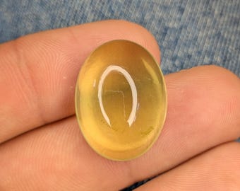 Quartzo Limão Grande de 29 Quilates, Gema Semipreciosa de Quartzo Limão Solta para Joias, Excelente Qualidade, Cabochão de Quartzo Limão Natural
