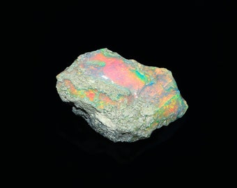 15Ct 01Pcs Top Quality Raw Natural Multi Fire Ethiopian Opal Rough Loose Ethiopian Opal Earth Minded Rough For Making Jewelry O28