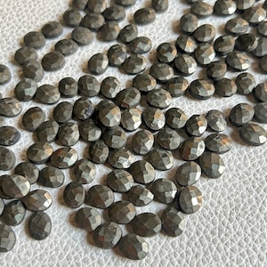 4Pcs From Same Lot Natural Pyrite Same Size & Shape Briolette Faceted Hand Carved Gemstone Golden Pyrite Earth Mined Gemstone Lot P1