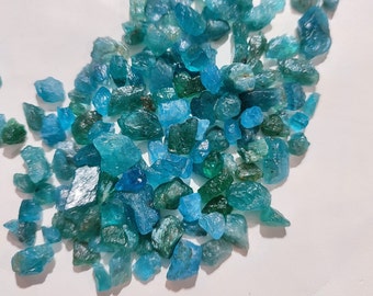 Natural Neon Clean Apatite Bulk Crystals Raw Apatite Genuine Gemstones Meditation Stones Beautiful Specimens For Jewelry Making & More A1