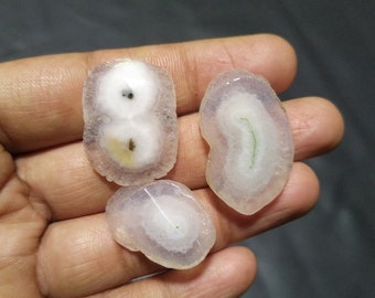 3Pcs Smooth Polished Solar Quartz Cabochons Solar Quartz Gemstone Solar Quartz Loose Stone Solar Quartz Semi Precious Solar Quartz jewelryA5