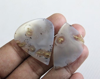 2Pcs Mix Shape AAA Quality Natural Montana Agate Cabochon Montana Agate Gemstone Smooth Agate Semi Precious Loose Stone For Jewelry M31