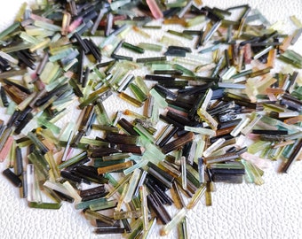 50 Carats From Lot Natural Clean Tourmaline Pencil Natural Shape Long Tourmaline Pencil Raw For Jewelry Making Tourmaline Raw Material T1