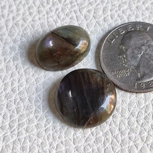 02 Pieces Top Quality Natural Purple Labradorite Cabochon Gemstone Smooth Polished Labradorite Mix Size Mix Shape For Making Jewelry