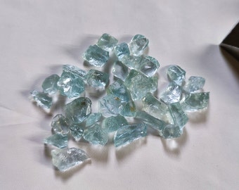 100Cts From Same Lot Clean Aquamarine Rough 100% Natural Beautiful Top Colour Aquamarine Raw Natural Gemstone Raw For Making Jewelry A8