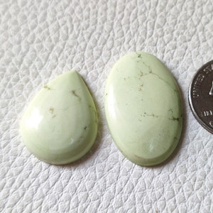 02 Pieces Top Quality Natural Lemon Chrysoprase Cabochon Smooth Lemon Chrysoprase Gemstone Cabochon Handmade Polished Chrysoprase L13