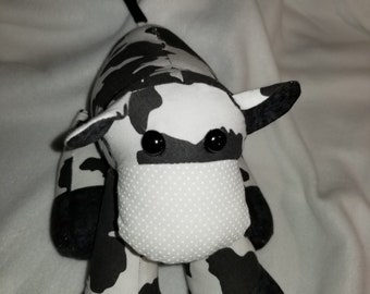 COWS are loved by Children and Adults alike! COWS are Cuddly stuffed, plush animals, each one is unique, black and white dairy cow, moo cow,
