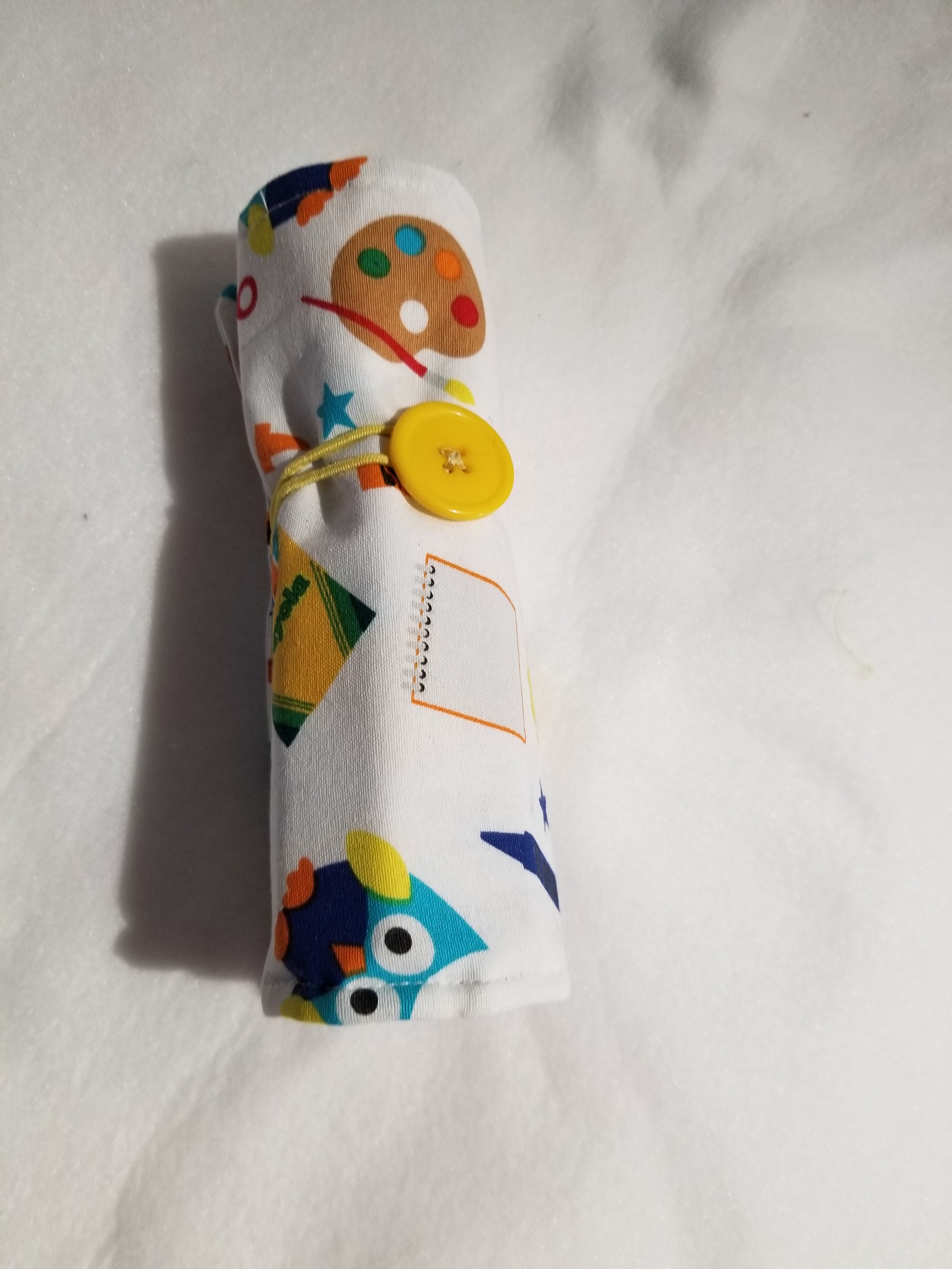 Traveling Crayon Holder for 16 Crayons, Kids Crayon Holder, Crayon Roll