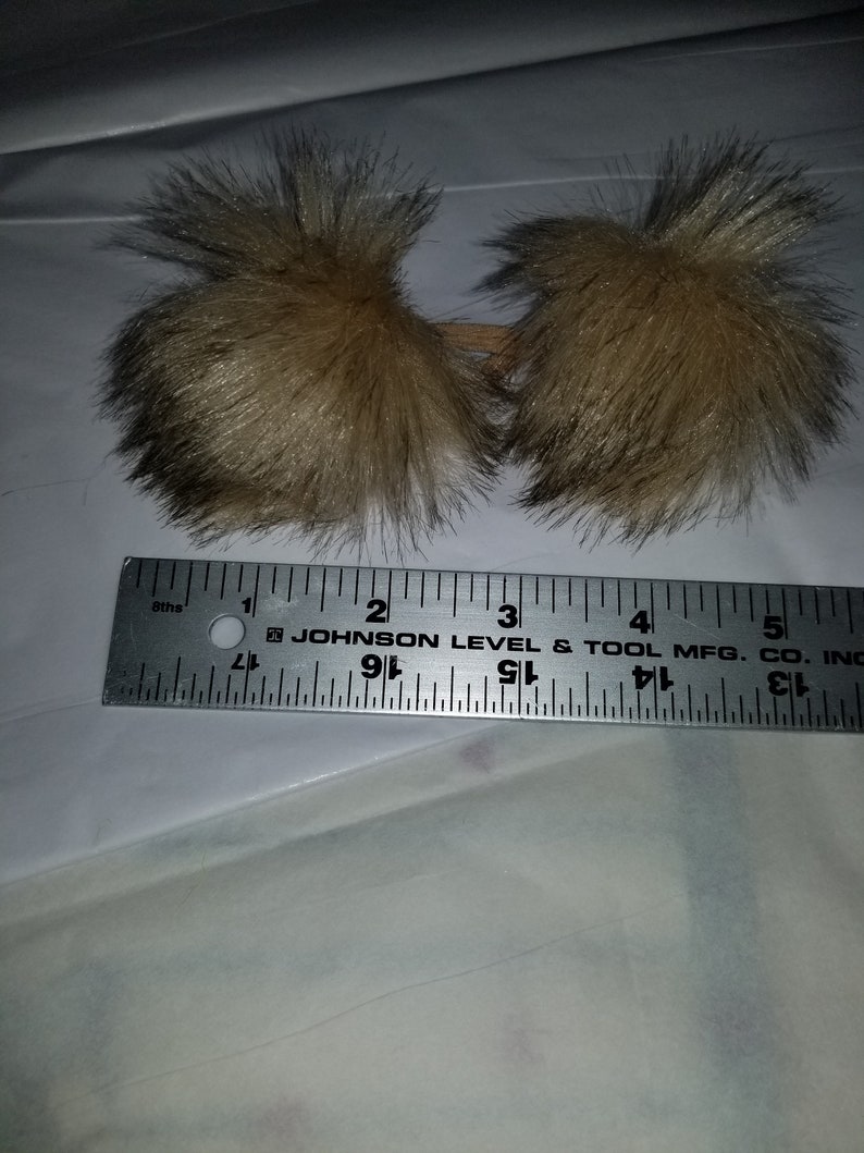 one size fits most!!! green headband pompoms bows on nylon headbands brown headband Pompoms!! Blue headband singles doubles