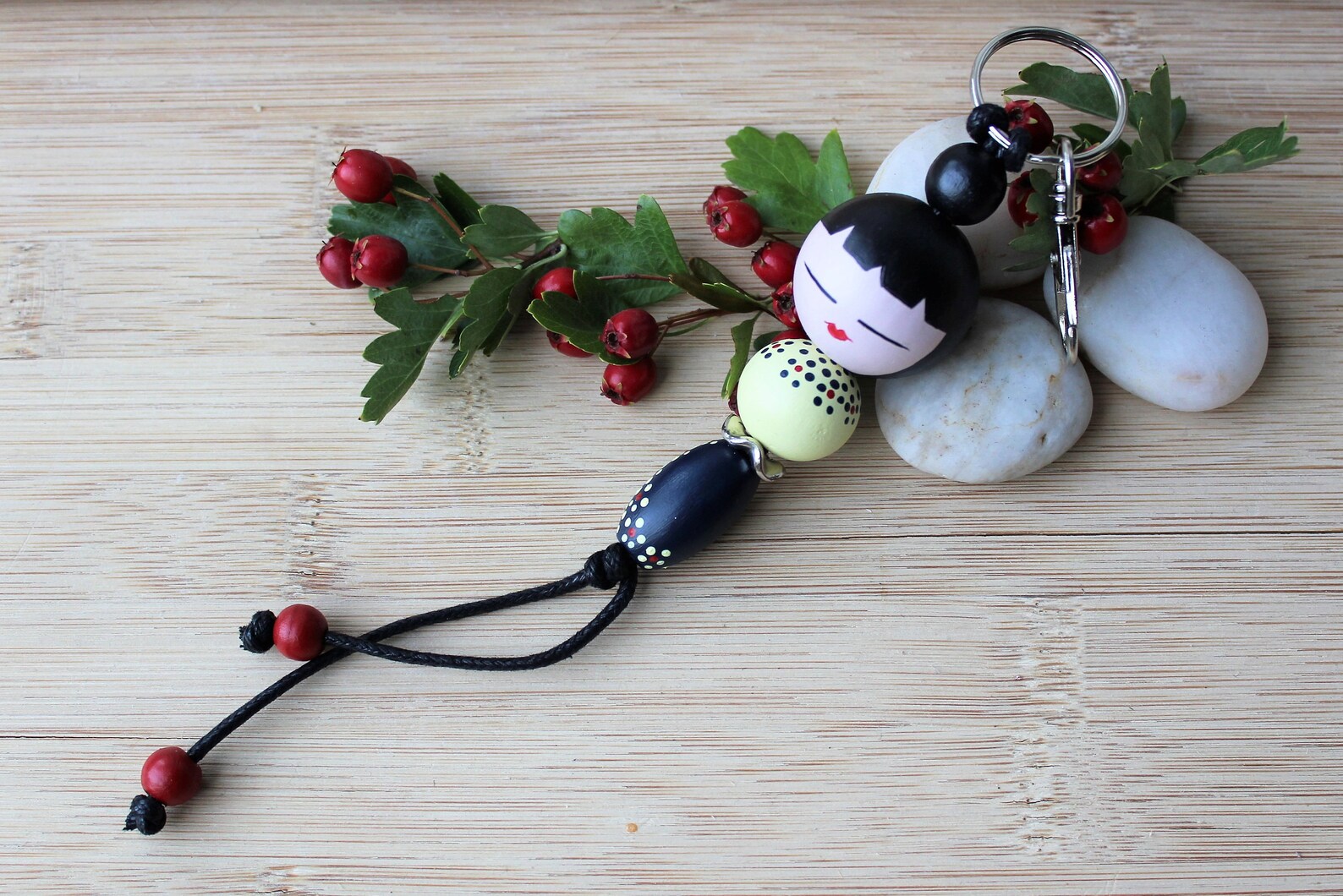 Doll keychain/ doll key charm/zipper charml/ recycled/ cute Etsy