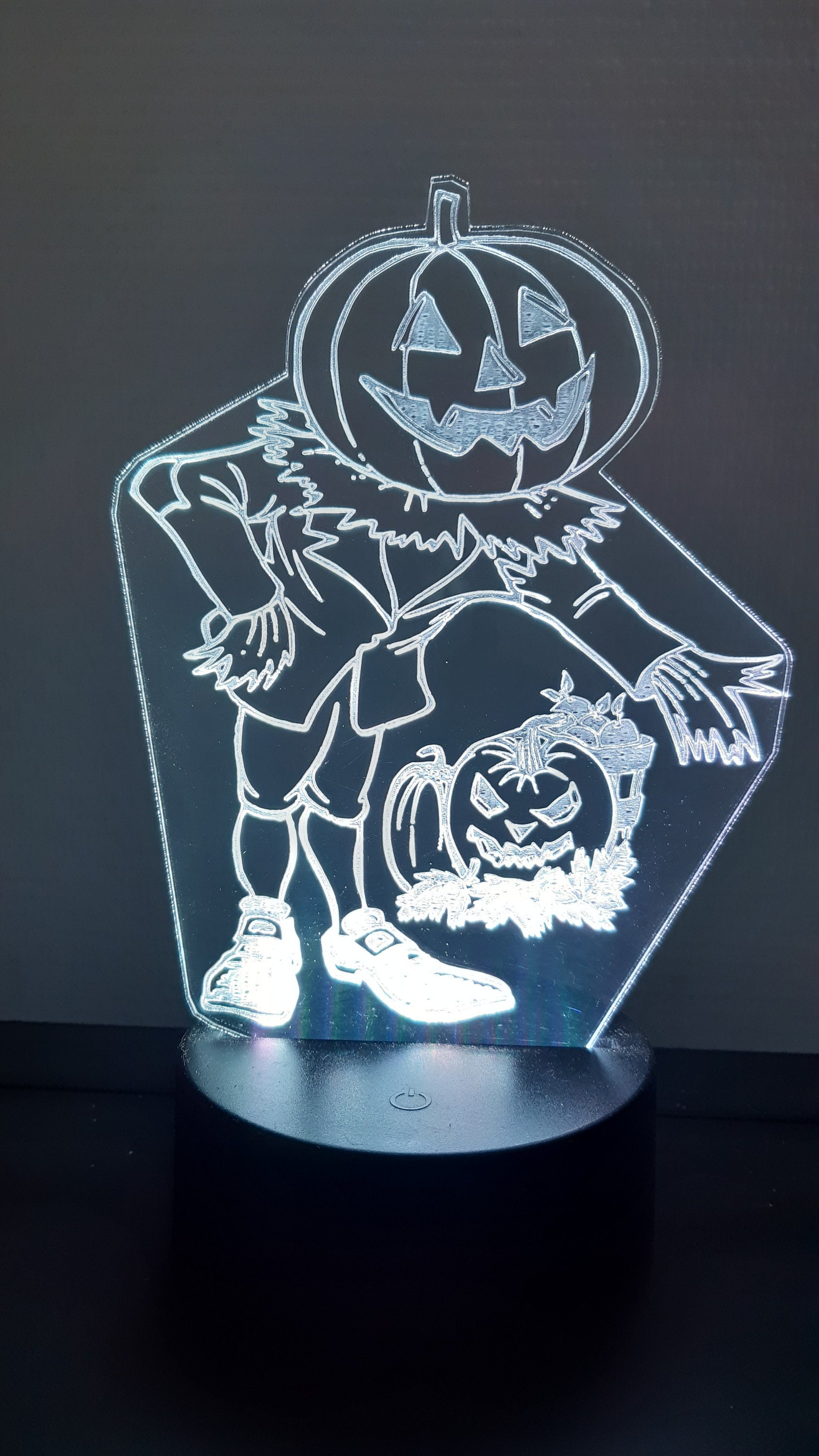 Lampe de Table Enfants Halloween Personnalisée, Illusion 3D.