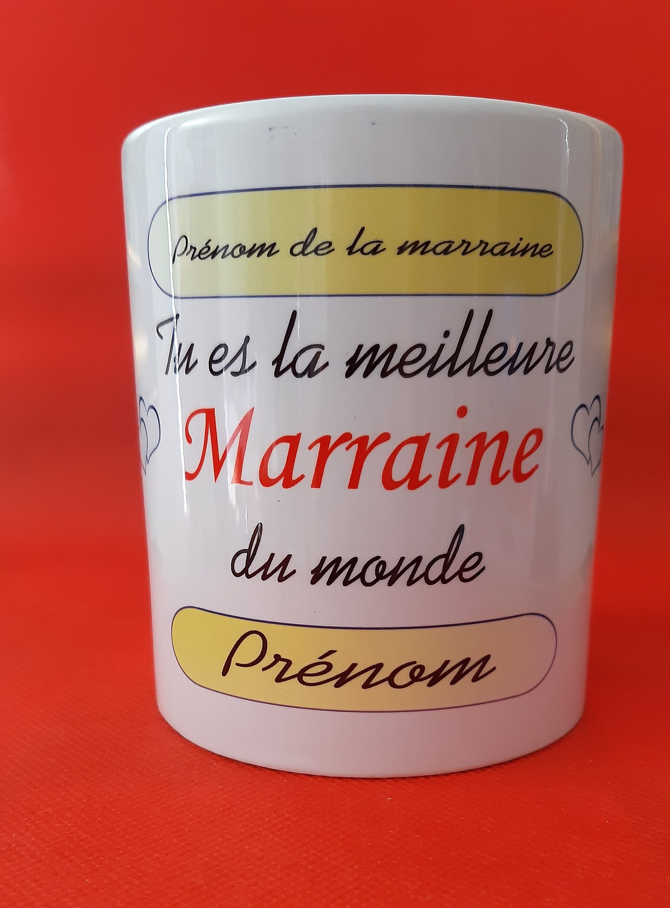 Mug Personnalisé Marraine, Parrain, Témoins, Papa, Maman...