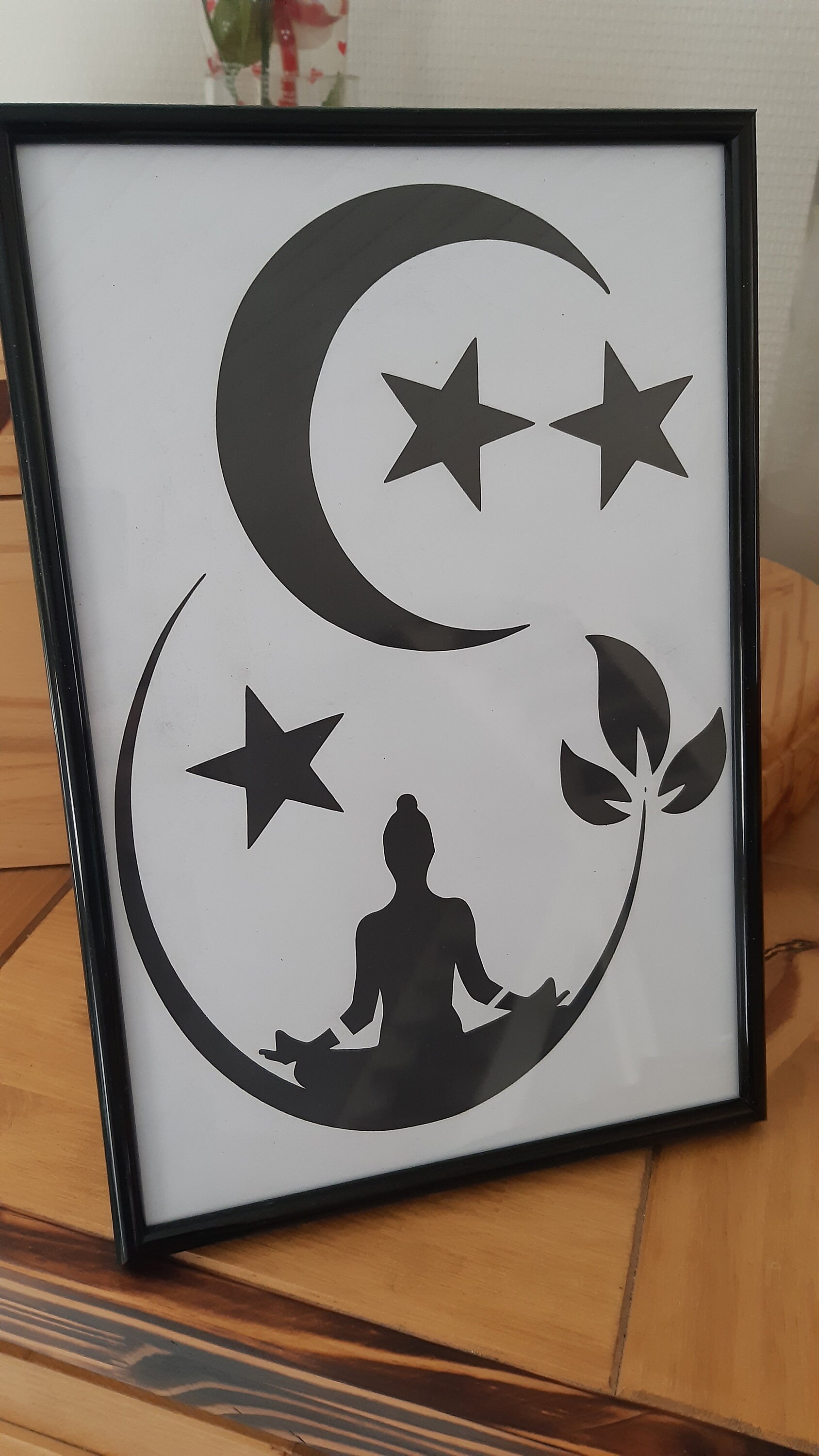 Décoration Cadre Mural ou à Poser, Zénitude Personnalisé Fait Main.