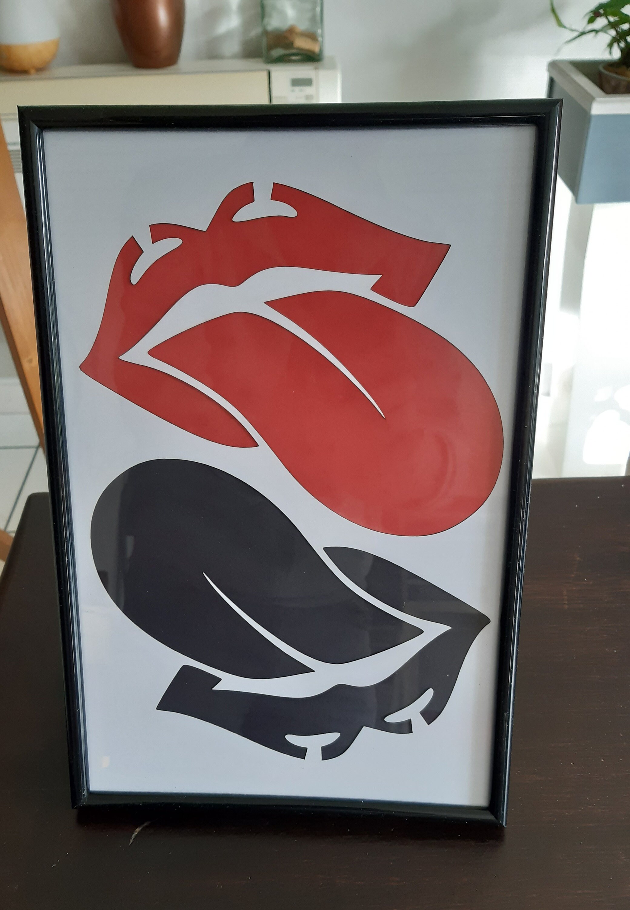 Décoration Cadre Mural ou à Poser, Rolling Stones Personnalisé Fait Main.